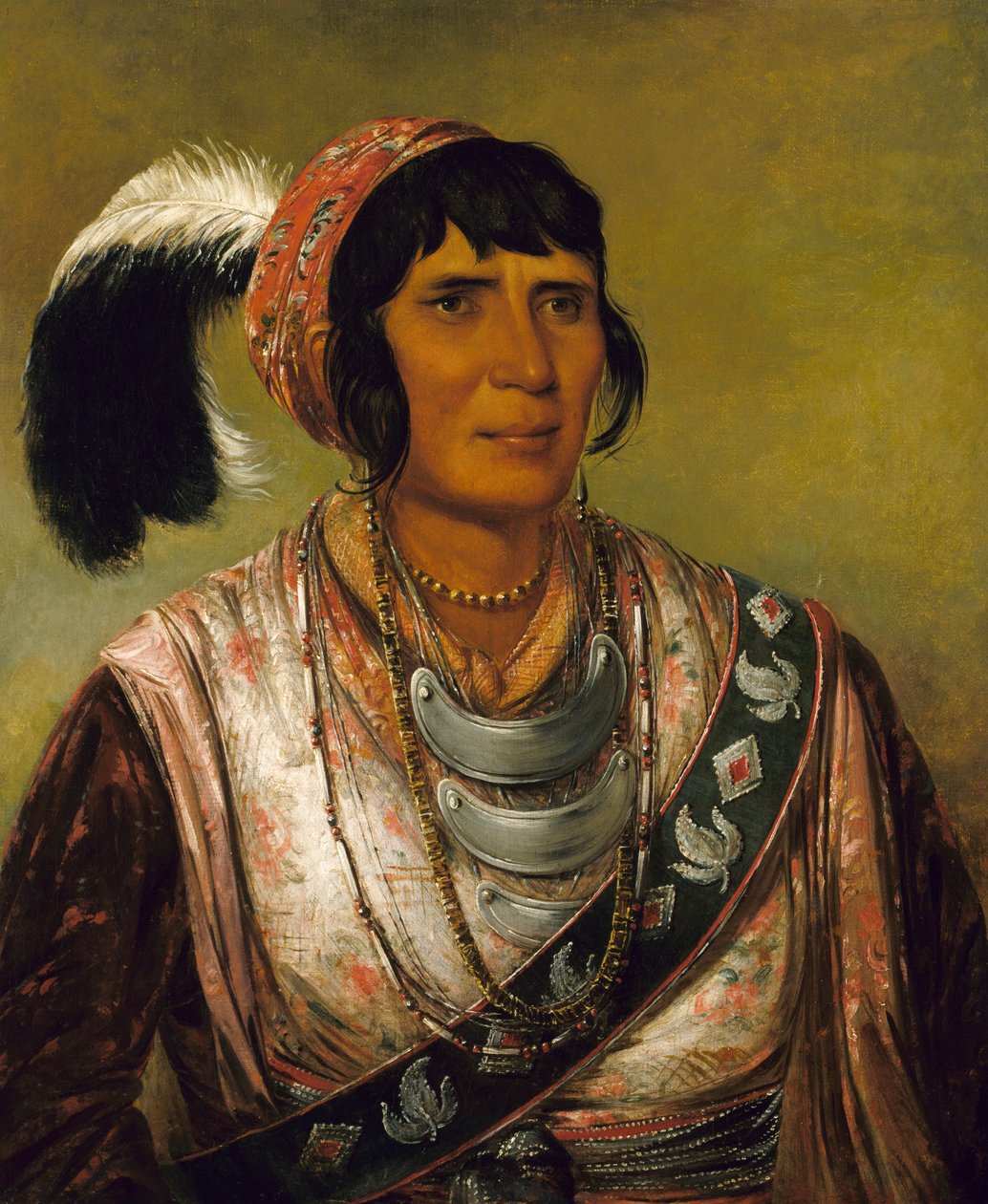 Os-ce-o-lá, The Black Drink, a Warrior of Great Distinction, 1838. av George Catlin