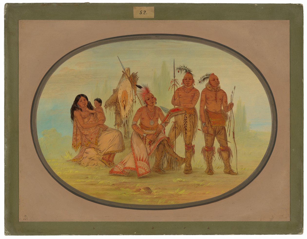 Osage indianere av George Catlin