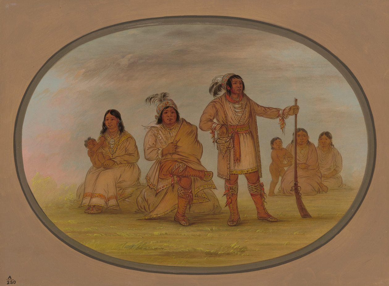 Osceola og fire Seminolee-indianere, 18611869. av George Catlin