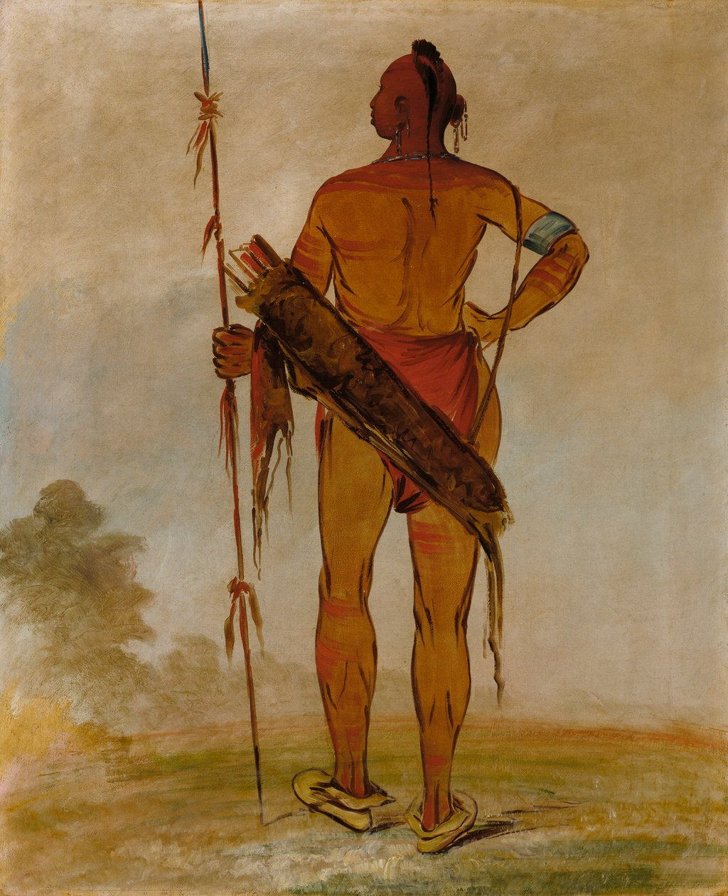 Pa-hú-sha, hvitt hår, den yngre, en bandsjef av George Catlin