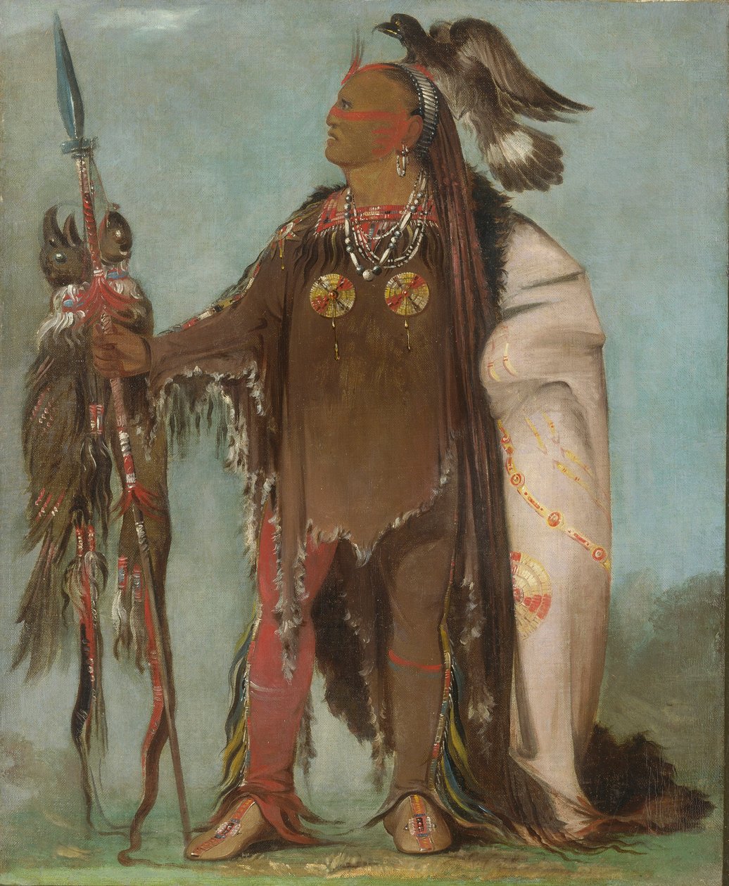 Pa-rís-ka-róo-pa, Two Crows, en bandsjef av George Catlin