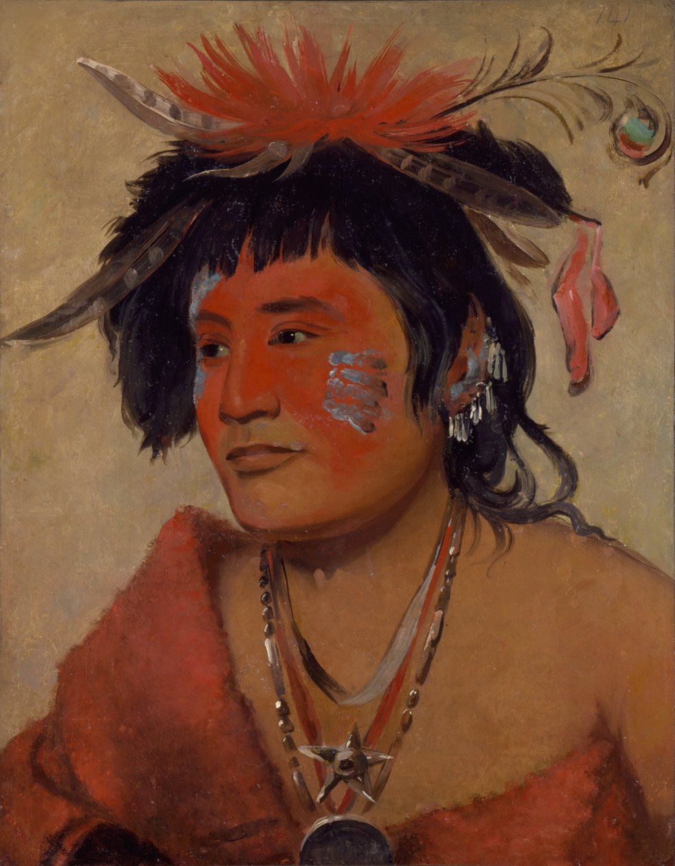 Pah-shee-náu-shaw, en kriger av George Catlin