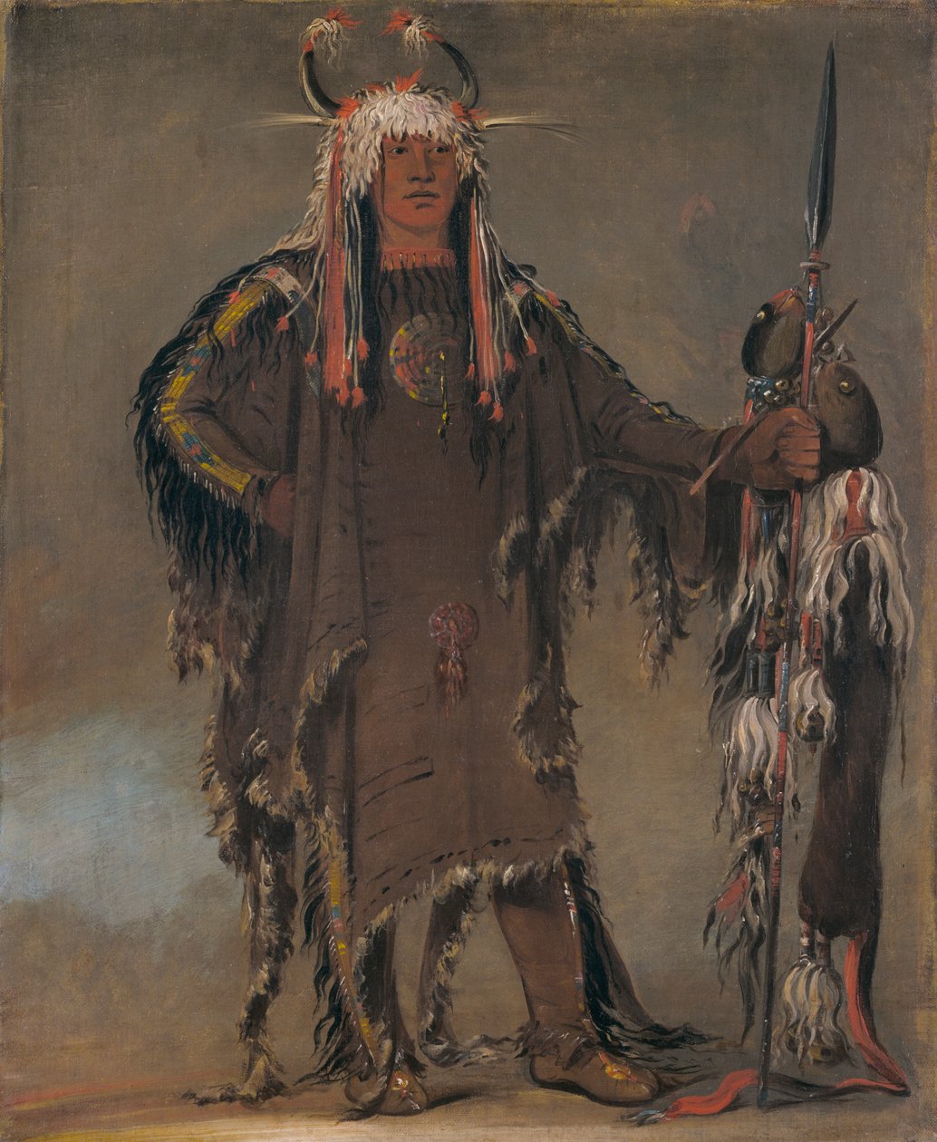 Peh-tó-pe-kiss, Eagle's Ribs, en Piegan Chief, 1832. av George Catlin