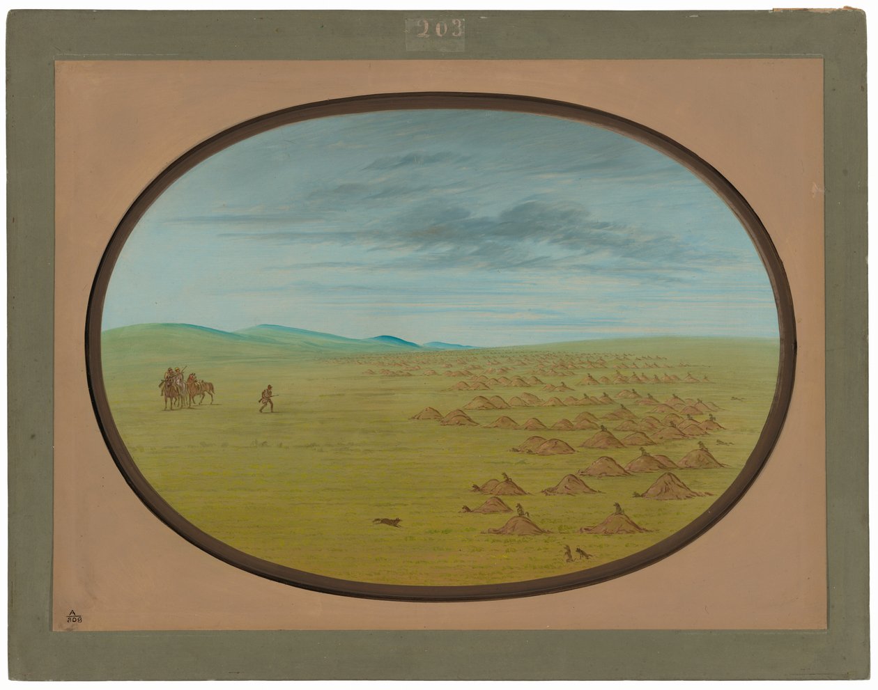 Prairie Dog Village av George Catlin