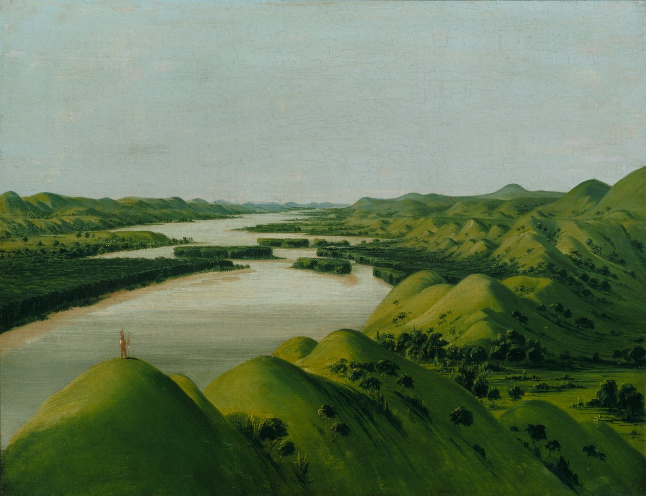 River Bluffs, 1320 Miles ovenfor St. Louis, 1832. av George Catlin