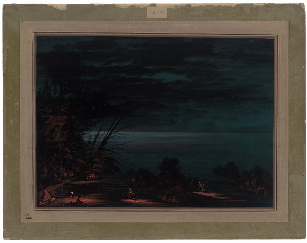 Laksefisking - Ottowas av George Catlin