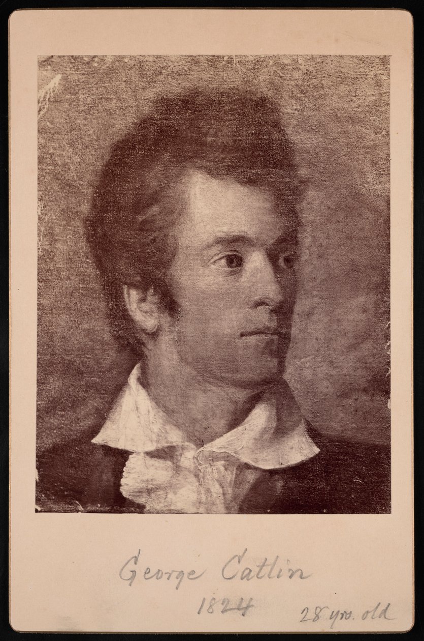 Selvportrett av George Catlin 1796-1872, 1824. av George Catlin