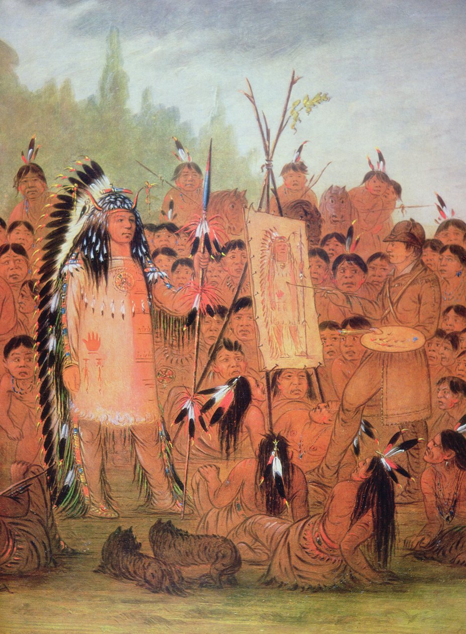 Selvportrett, ca. 1835 (olje på lerret) av George Catlin