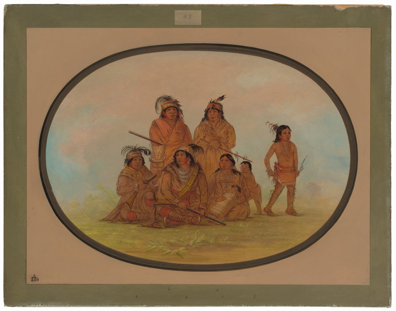 Seminole-indianere, fanger ved Fort Moultrie av George Catlin