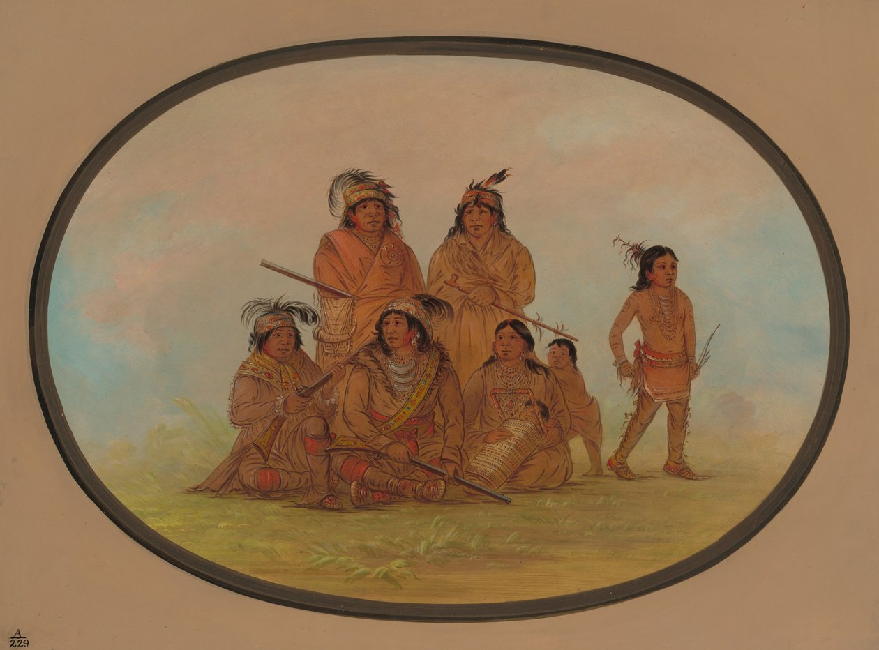 Seminole-indianere, fanger ved Fort Moultrie, 18611869. av George Catlin