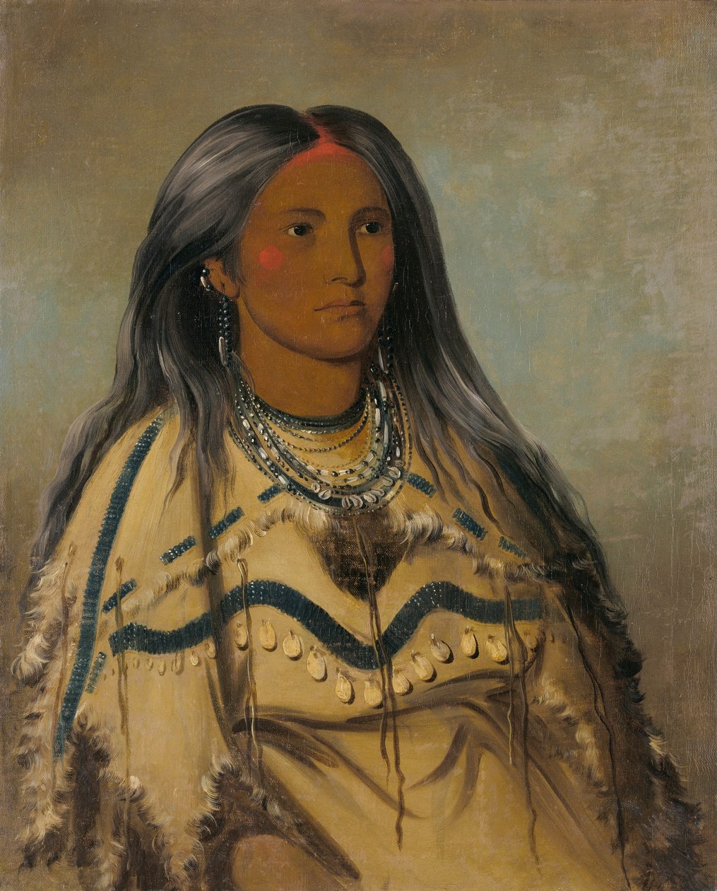 Sha-kó-ka, Mint og Pretty Girl av George Catlin