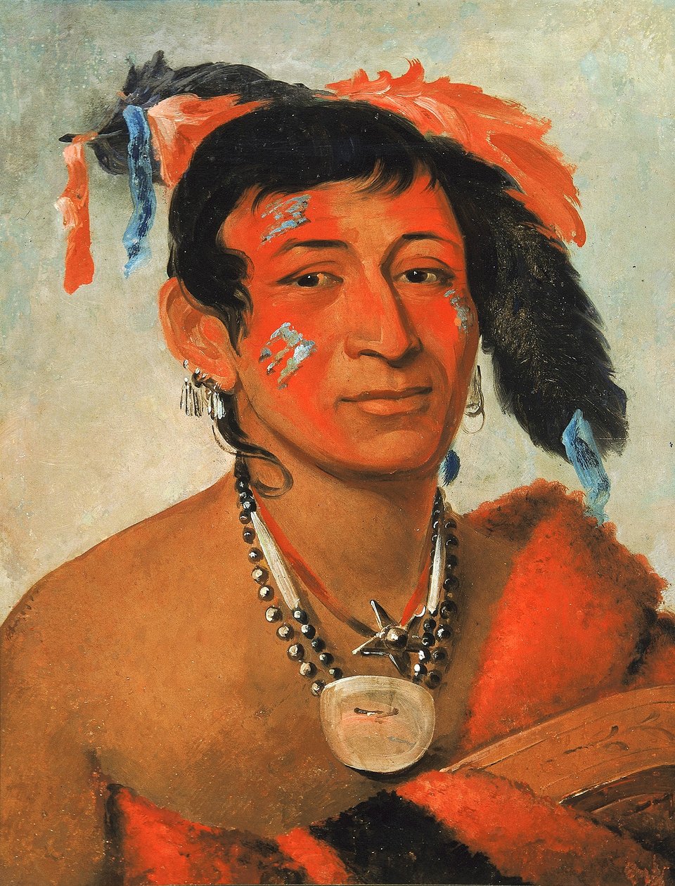 Sha-wá-no, Sørstatene, en kjent kriger av George Catlin