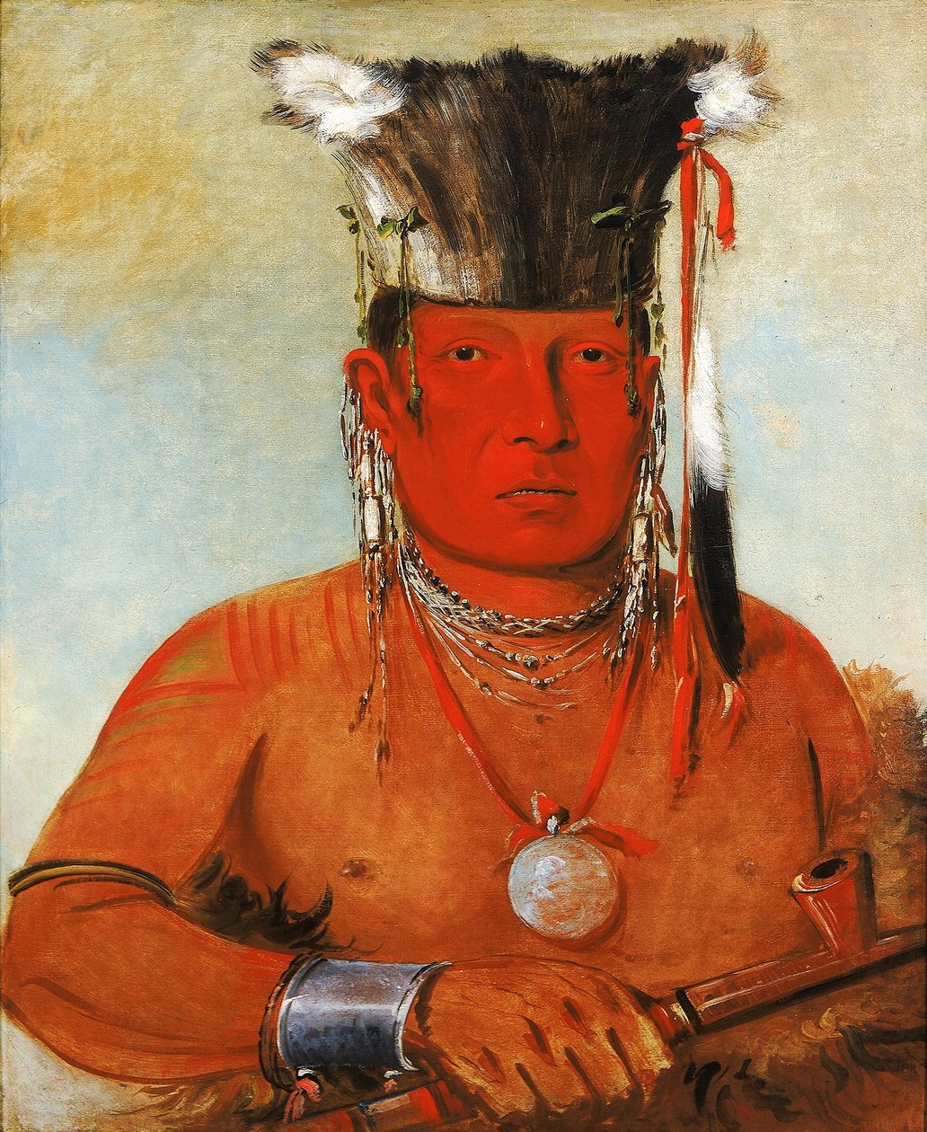 Sháw-da-mon-nee, Der går han, en modig av George Catlin