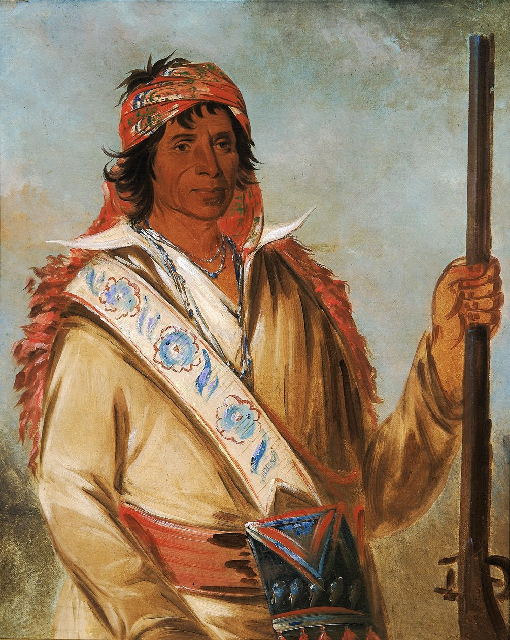 Steeh-tcha-kó-me-co, storkonge (kalt Ben Perryman), en høvding av George Catlin