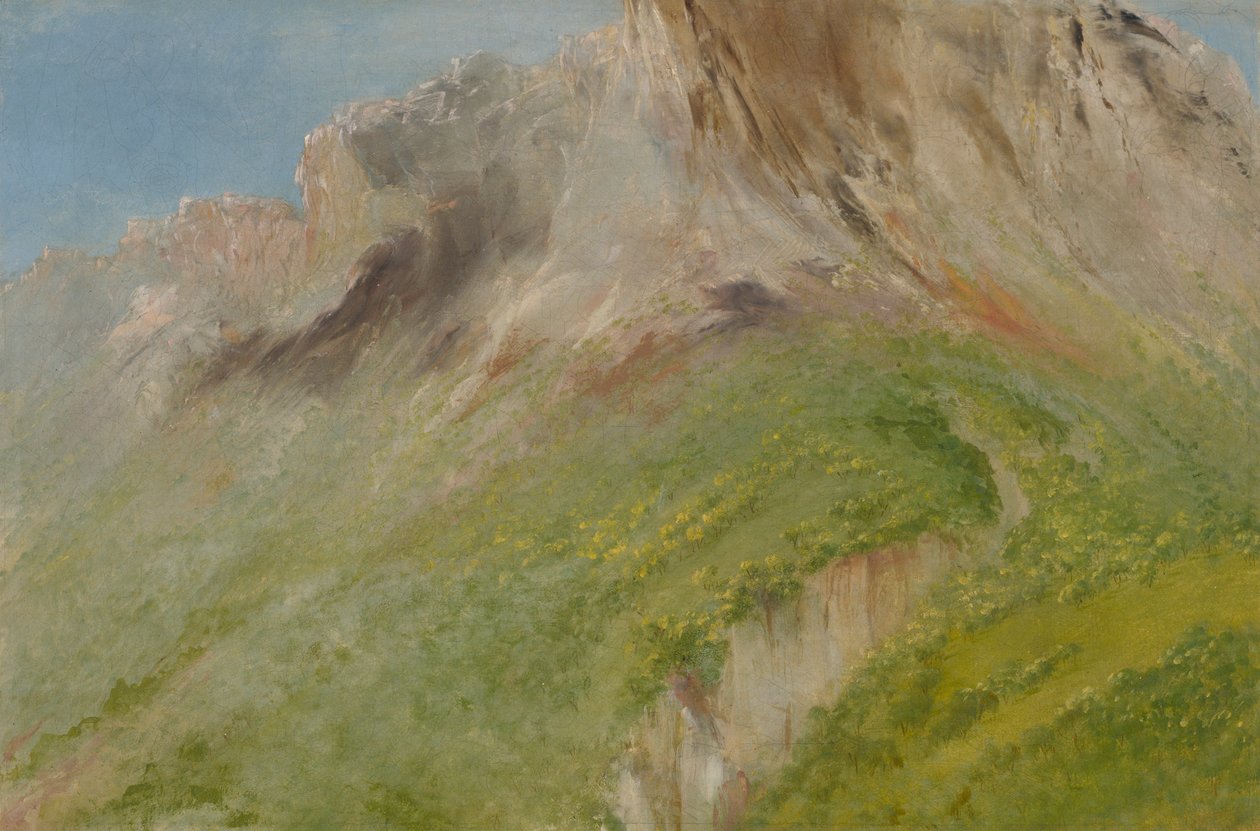 Ta-wa-que-nah, eller Rocky Mountain, nær Comanche Village, 1834-1835. av George Catlin