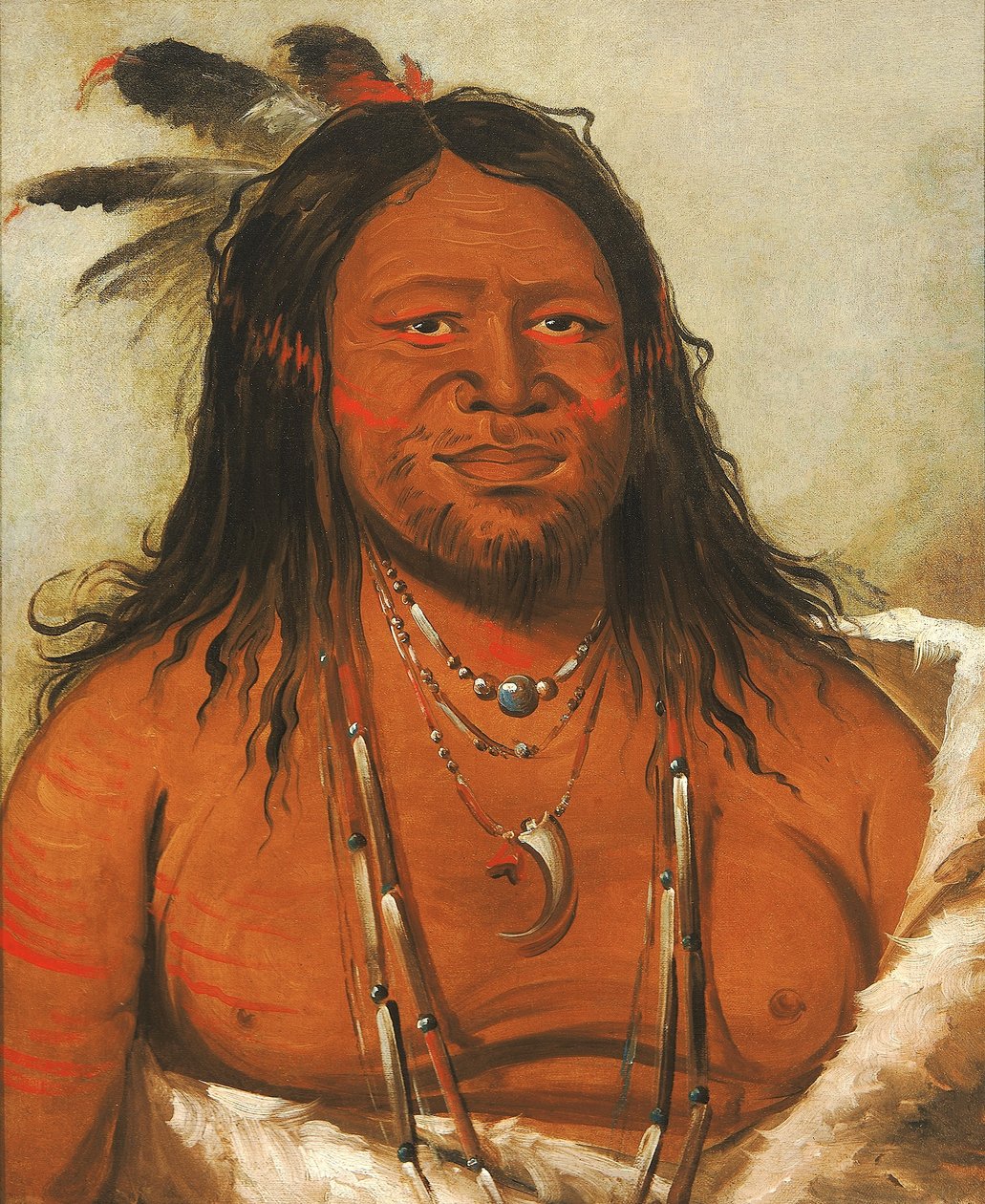 Ta-wáh-que-nah, Klippefjellet, Stammens andre høvding av George Catlin