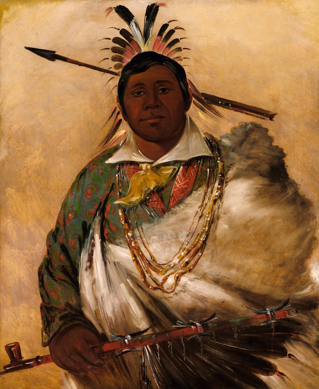 Téh-ke-néh-kee, Black Coat, en høvding av George Catlin
