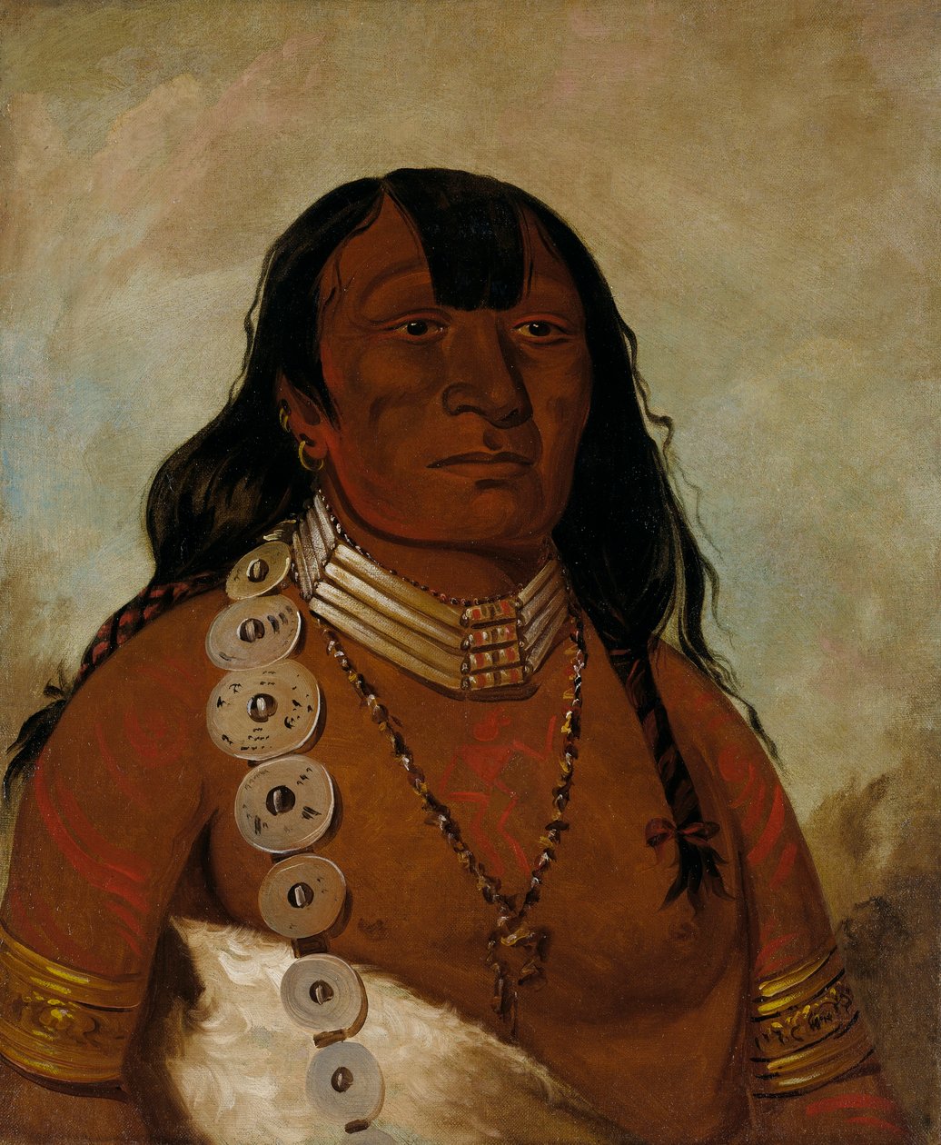 Téh-tóot-sah (bedre kjent som Tohausen, Little Bluff), førstehøvding av George Catlin