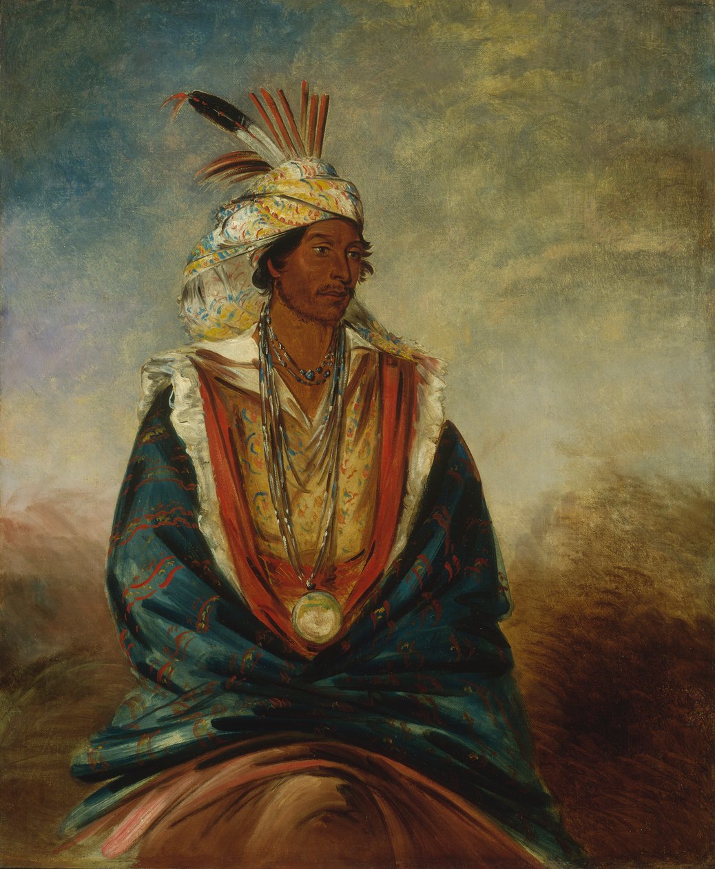 Tel-maz-há-za, en utmerkelseskriger, 1834. av George Catlin