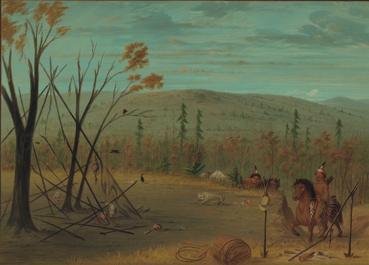 Cheyenne-brødrene vender tilbake fra sin høstjakt, 18611869. av George Catlin
