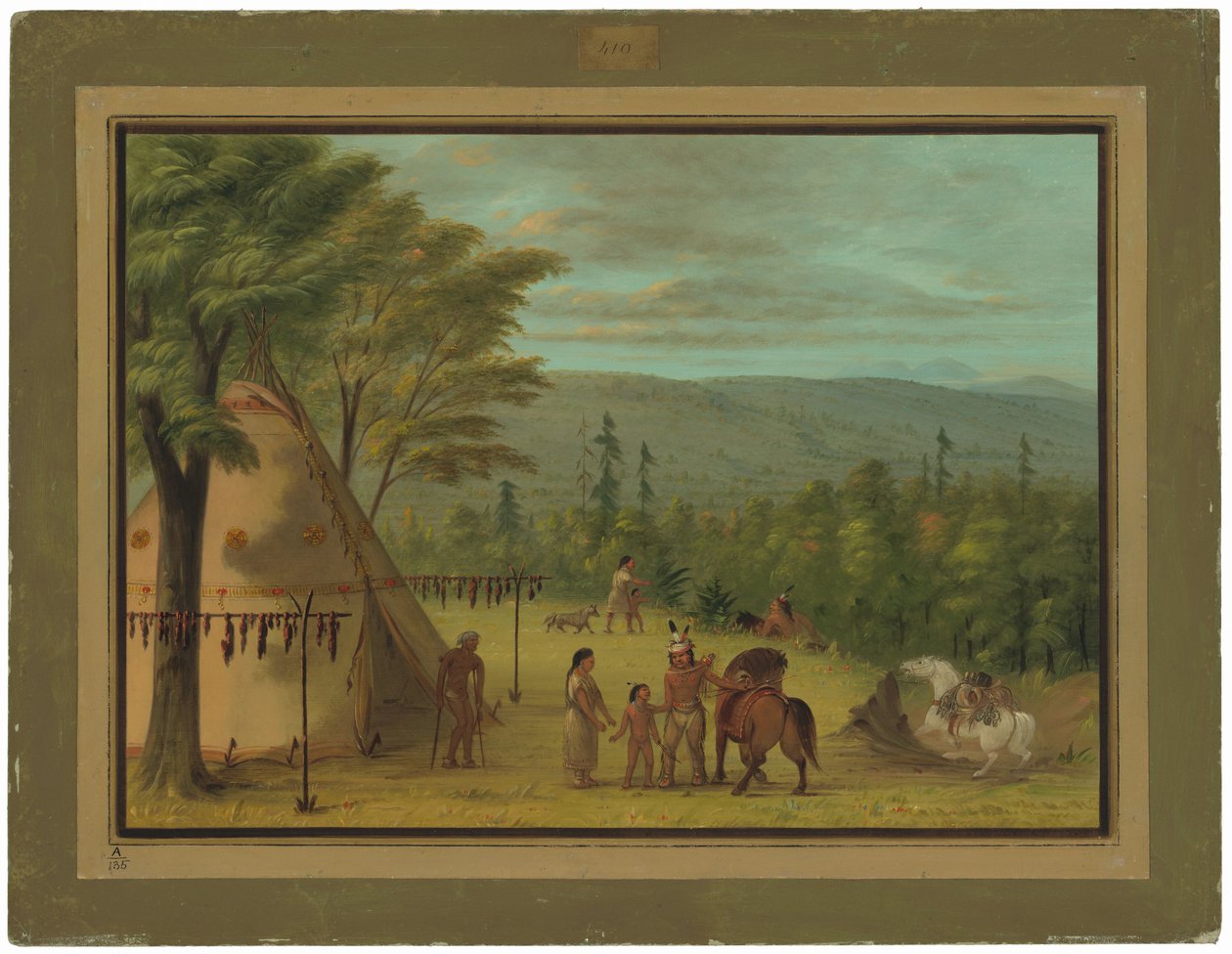 Cheyenne-brødrene starter på høstjakten deres av George Catlin