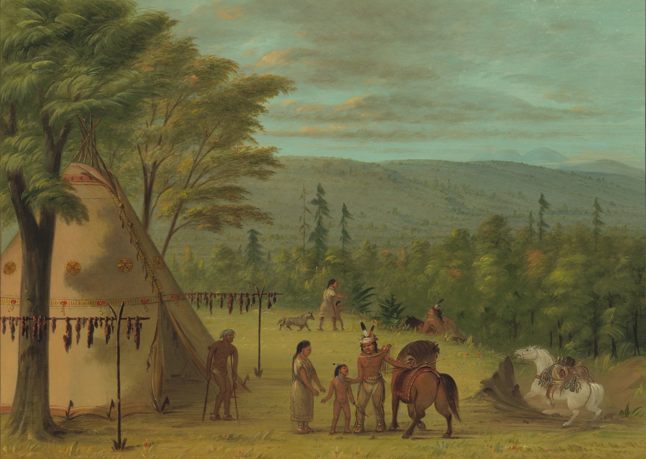 Cheyenne-brødrene starter på høstjakten deres, 18611869. av George Catlin