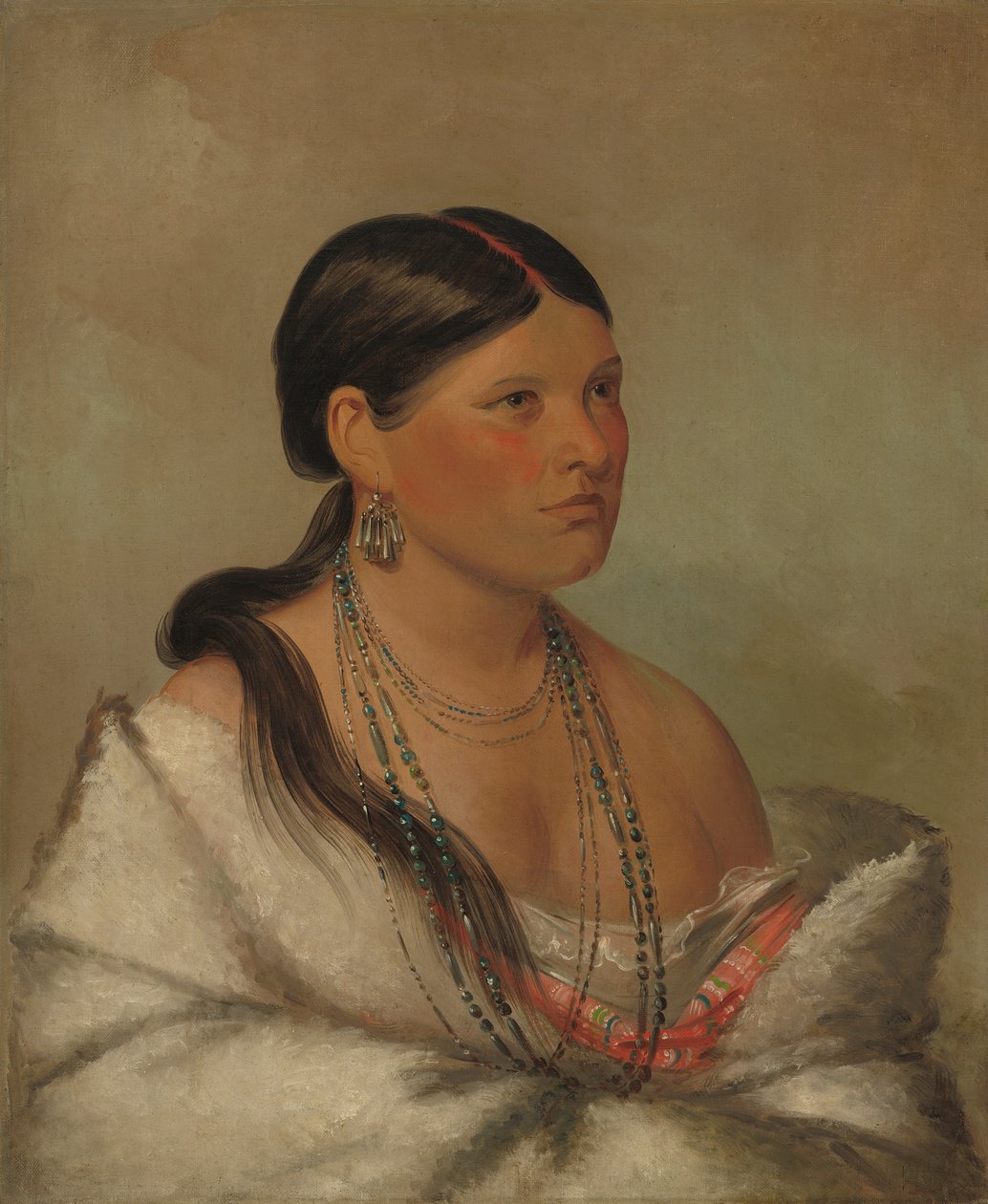 Den kvinnelige ørnen, Shawano, 1830 av George Catlin