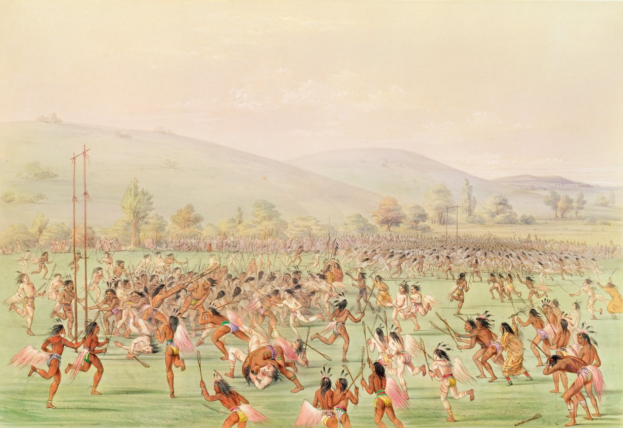 Det indiske ballspillet, ca. 1832 av George Catlin