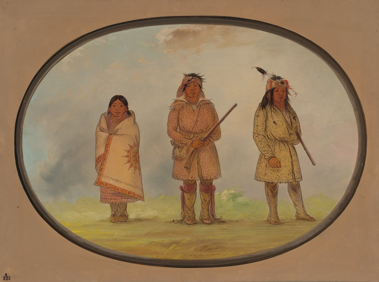 Tre Delaware-indianere, 18611869. av George Catlin