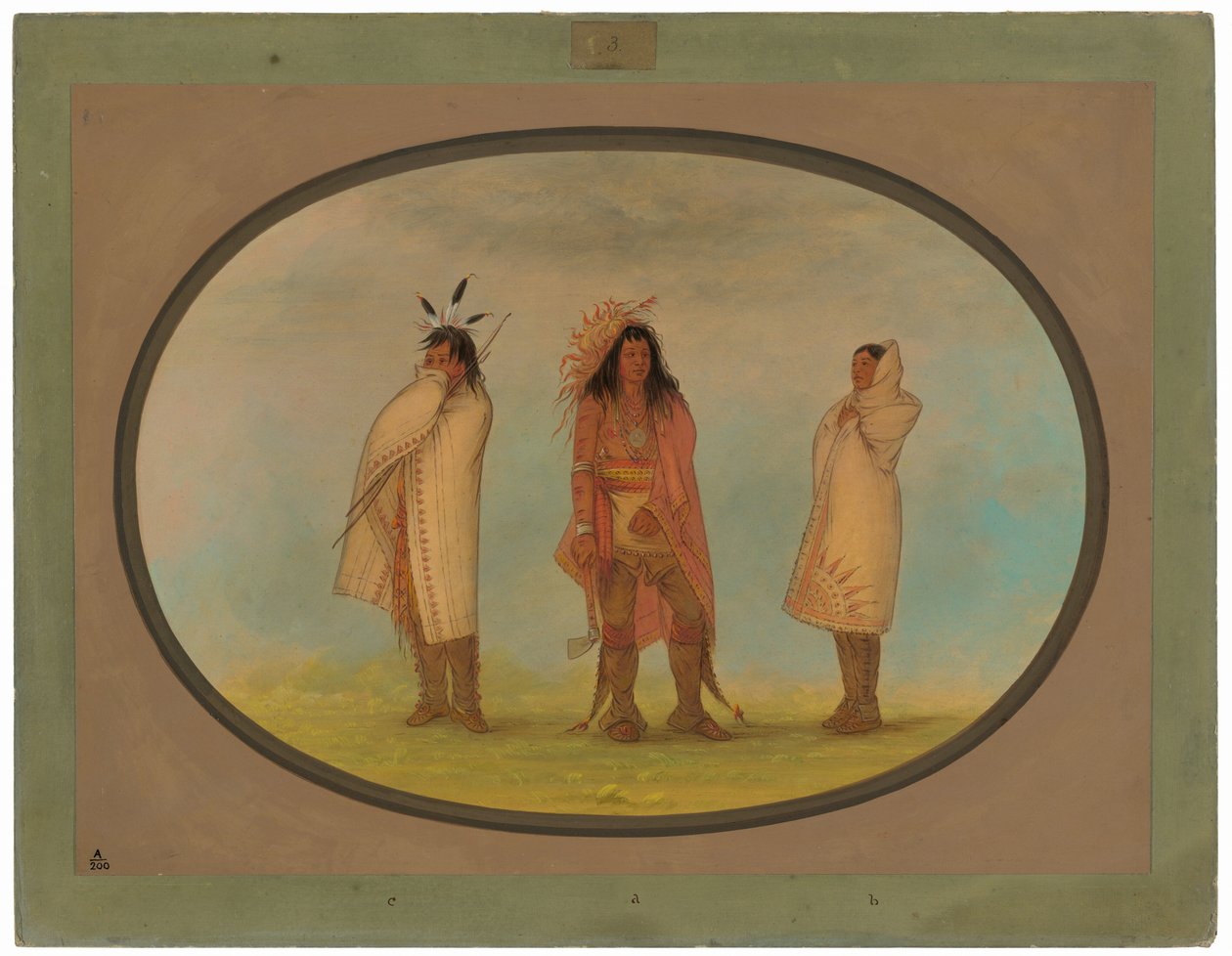 Tre Iroquois-indianere av George Catlin