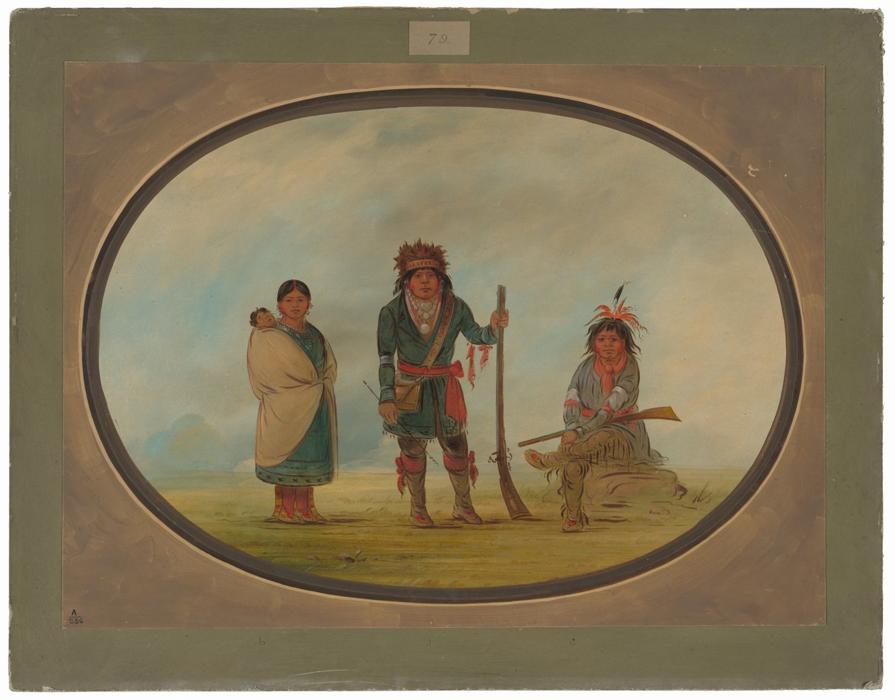 Tre Micmac-indianere av George Catlin
