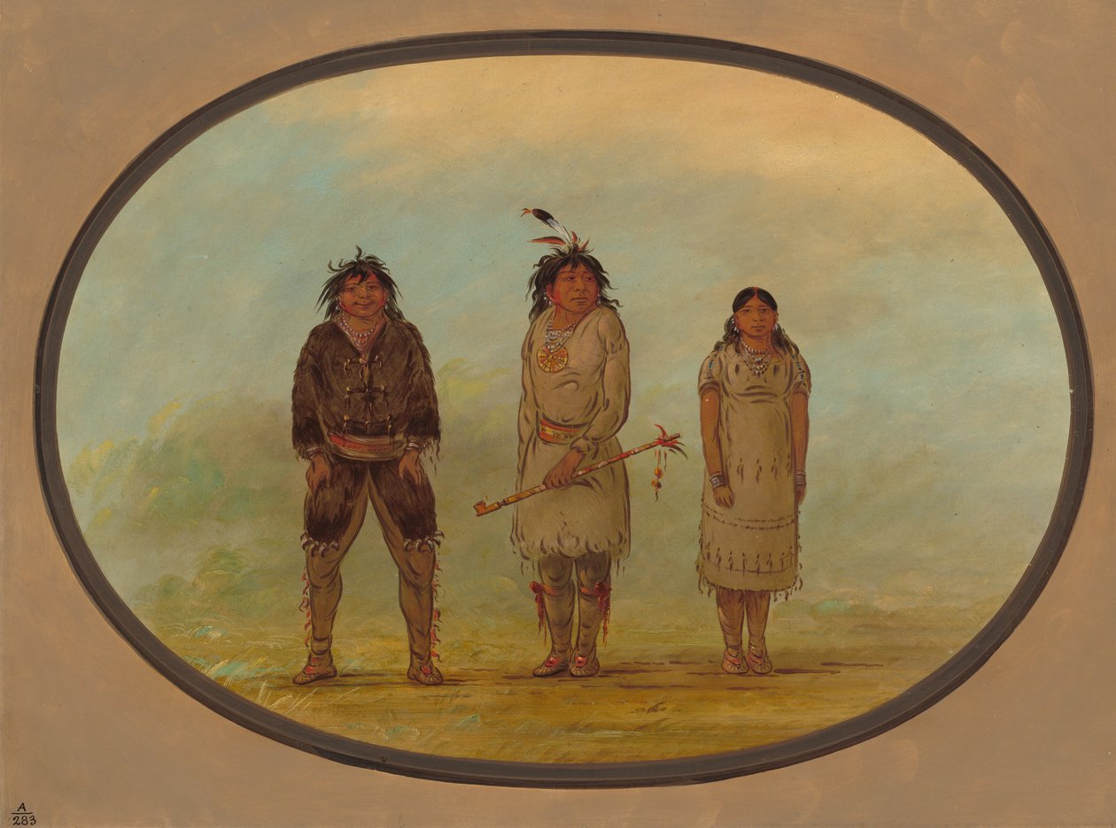 Tre selige indianere, 18551869. av George Catlin