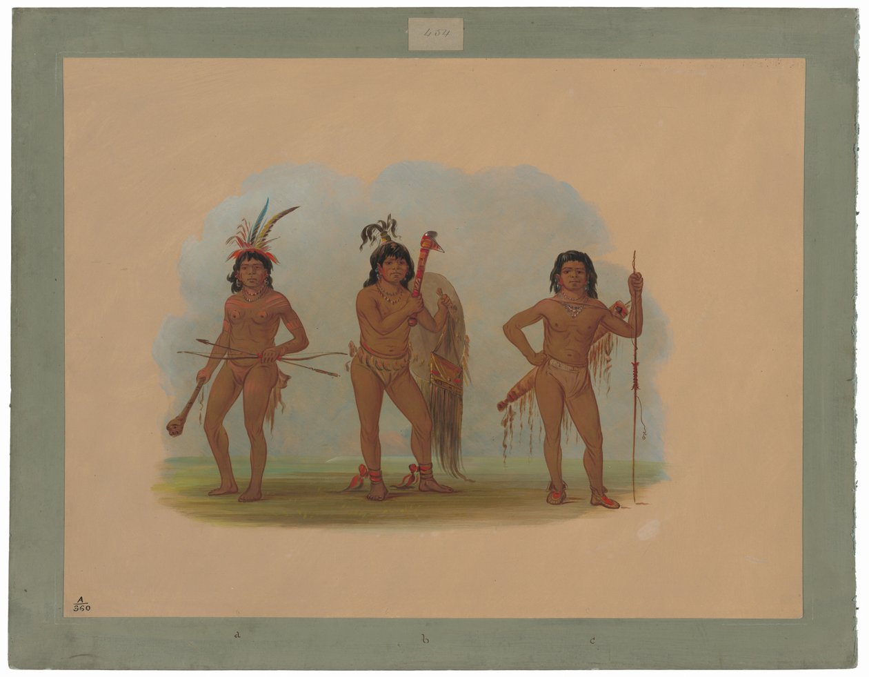 Tre Zurumati-indianere av George Catlin