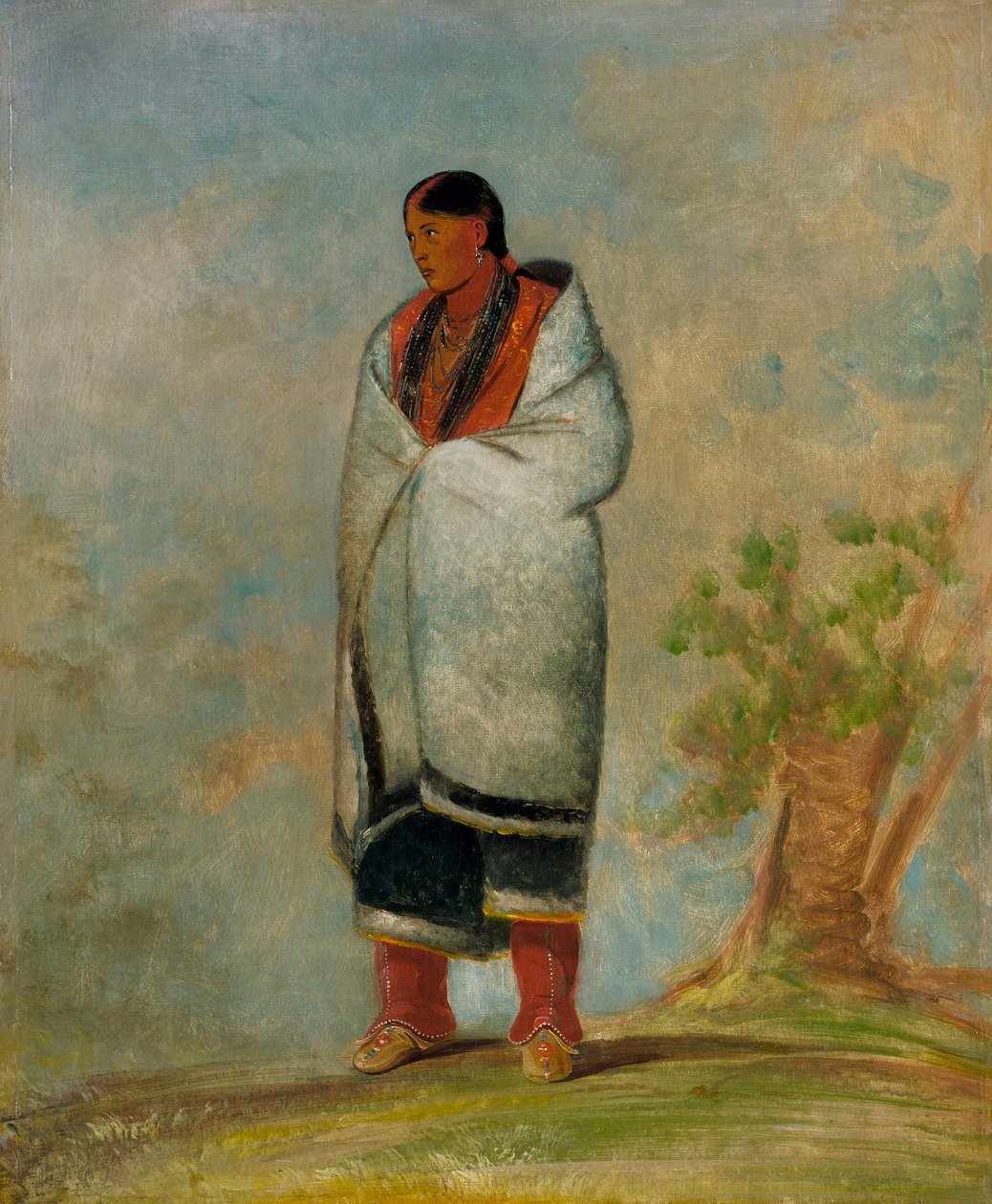 Wa-quóth-e-qua, Bukkens kone, Hvalens kone av George Catlin