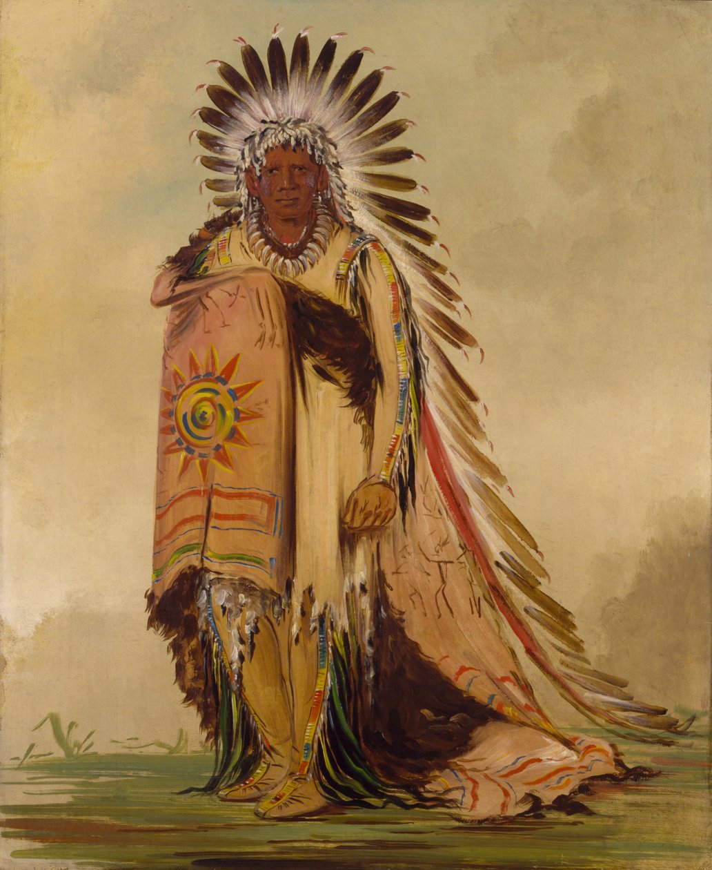 Wán-ee-ton, stammens høvding av George Catlin