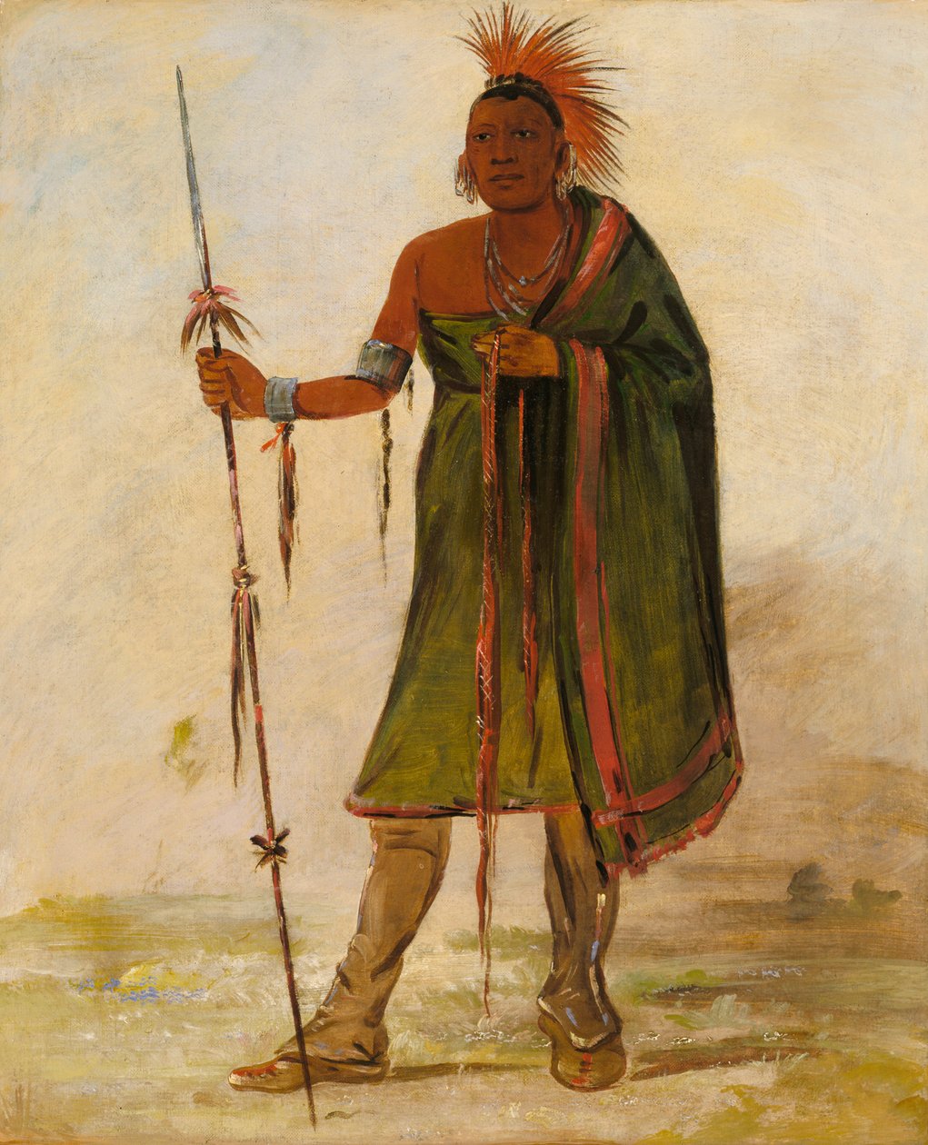 Wash-ím-pe-shee, Galning, en fremtredende kriger, 1834. av George Catlin