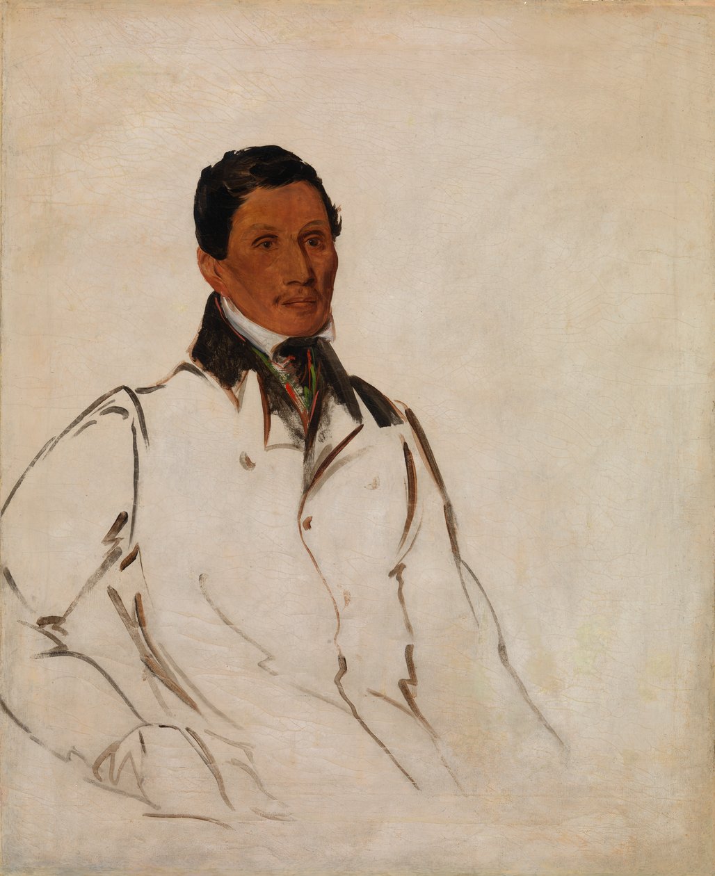 Waun-naw-con, The Dish John W. Quinney, en misjonærpredikant, 1836. av George Catlin