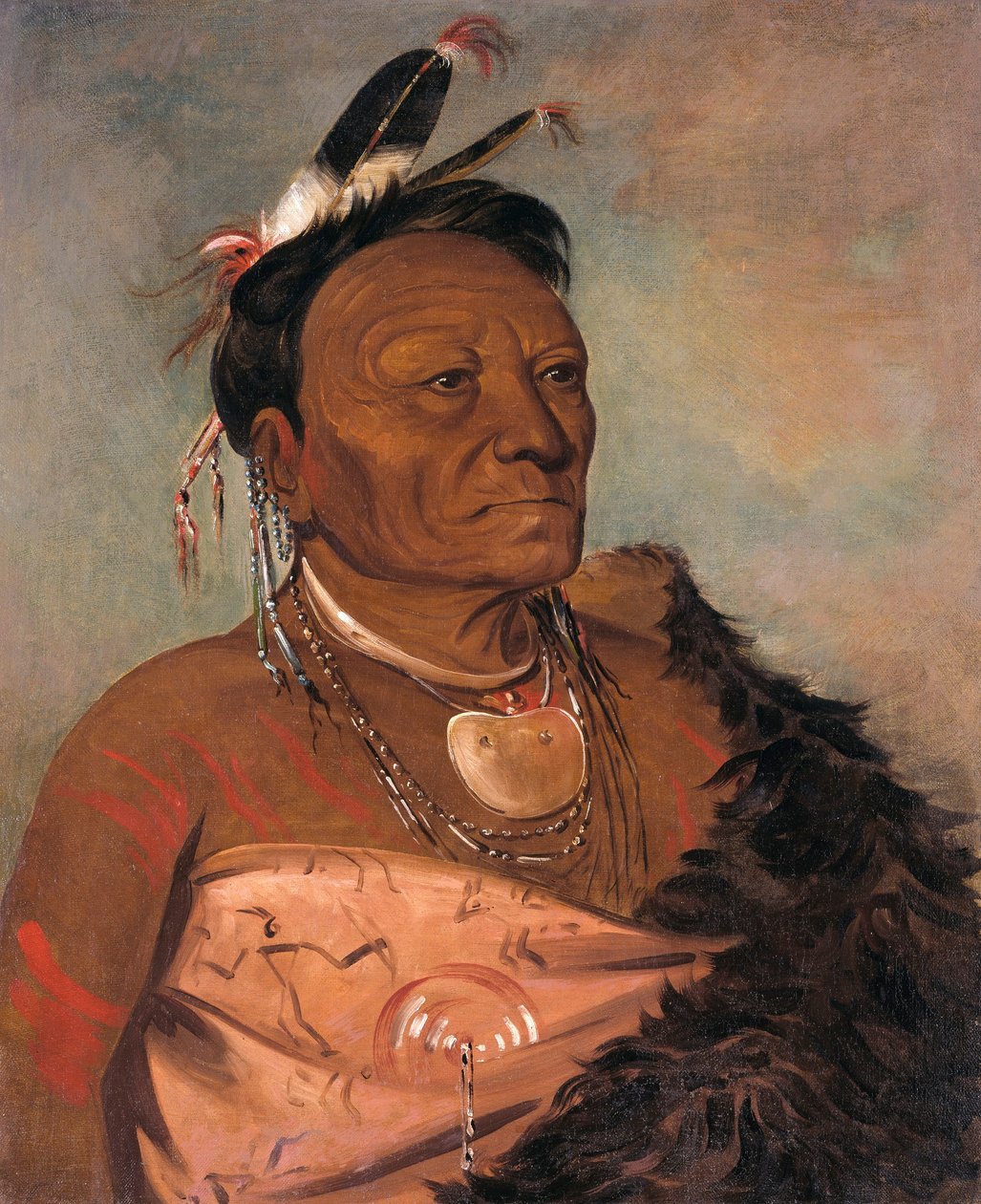 Wee-tá-ra-shá-ro, sjef for stammen av George Catlin