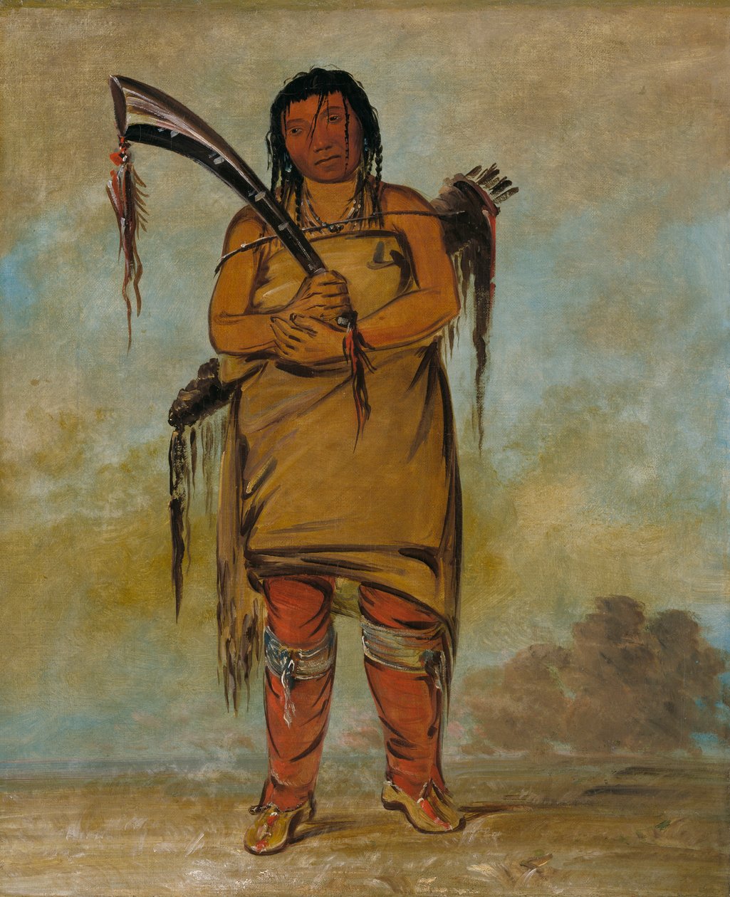 Wáh-chees, en modig, 1835 eller 1836. av George Catlin