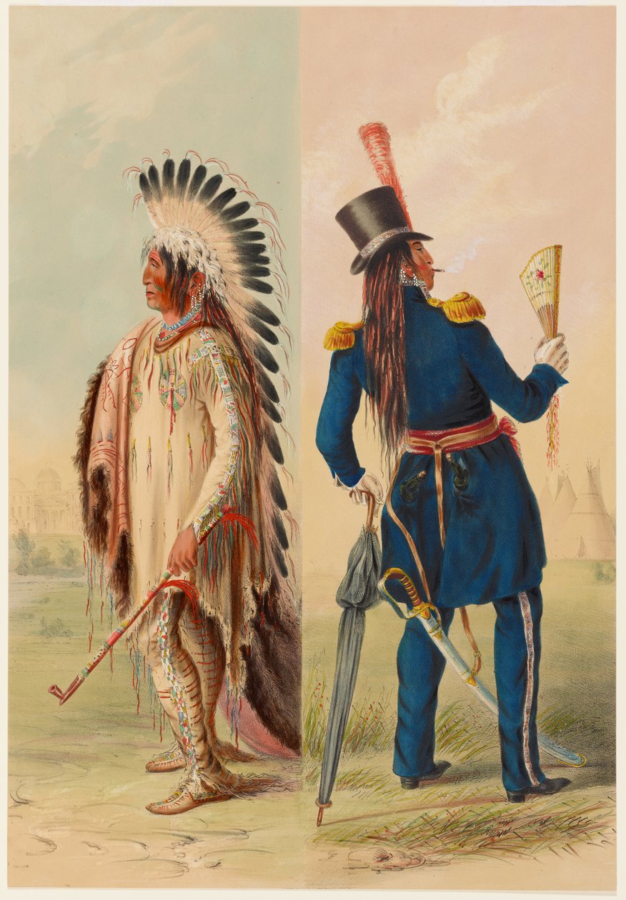 Wi-Jun-Jon, en assiniboinhøvding av George Catlin