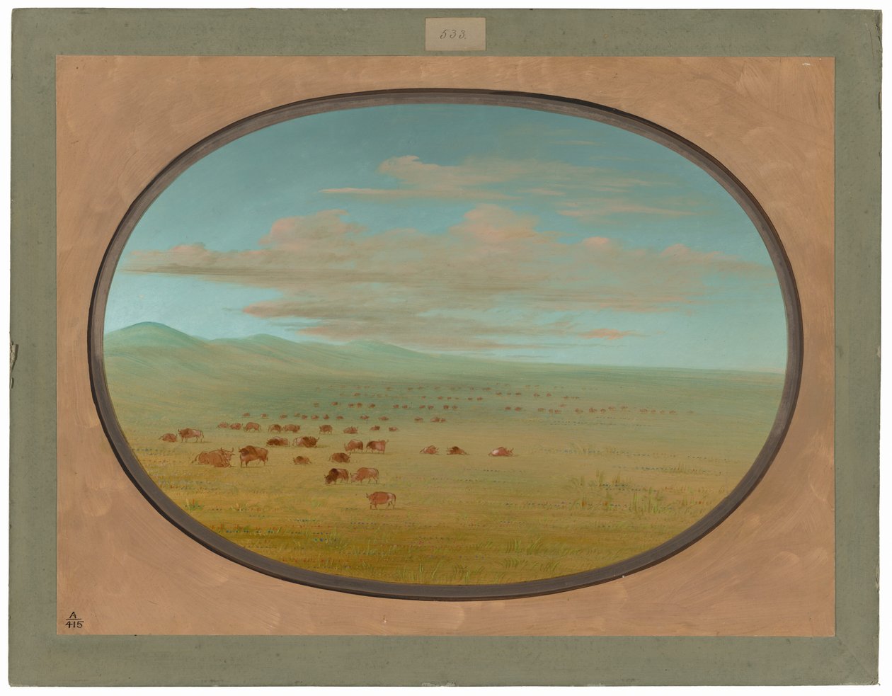 Villfe beiter på Pampa del Sacramento av George Catlin
