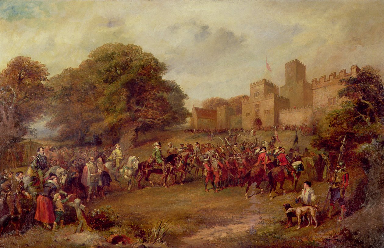 Besøk av King James I til Hoghton Tower i 1617 av George Cattermole