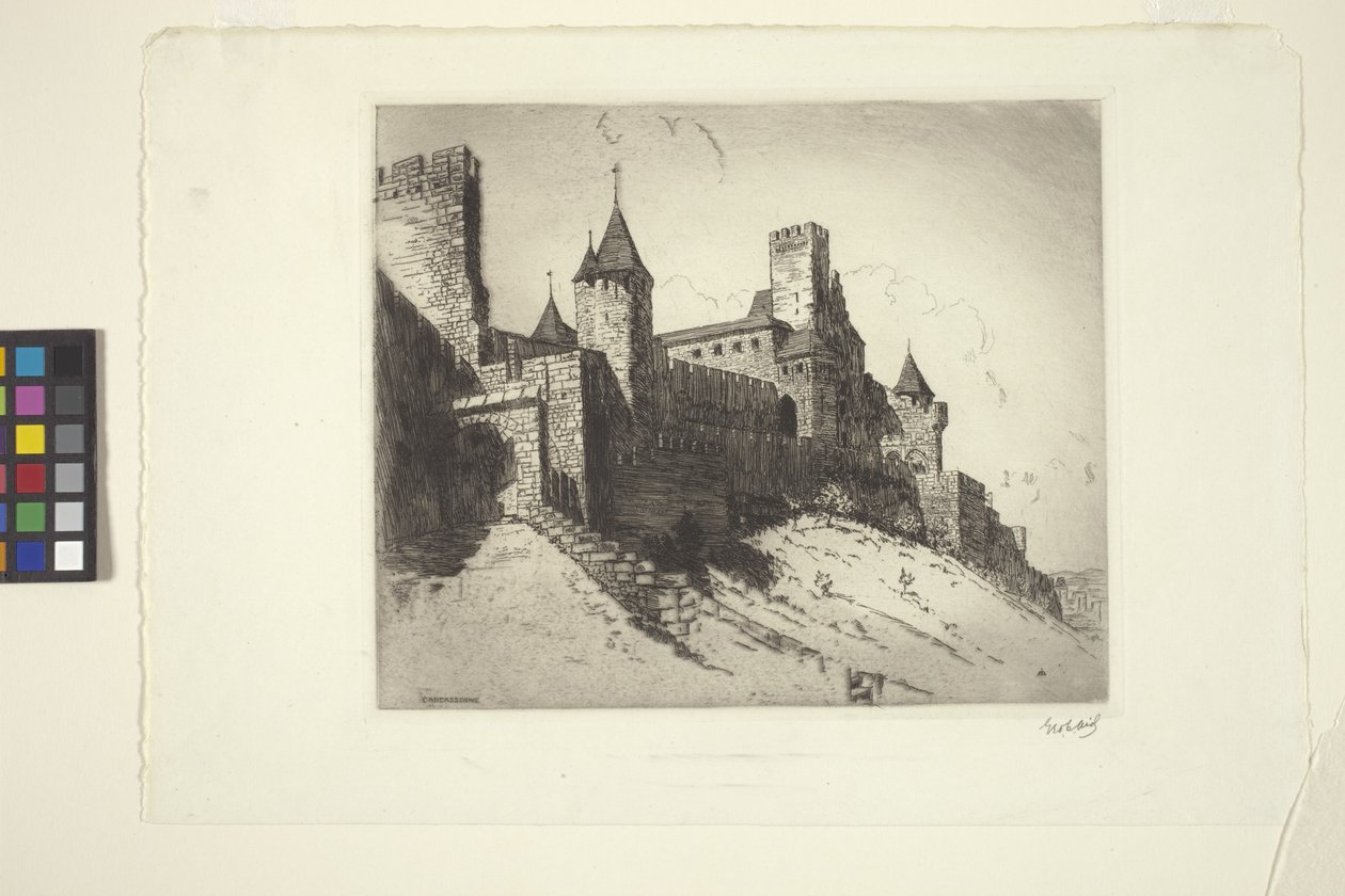 Carcassonne (blekk) av George Charles Aid