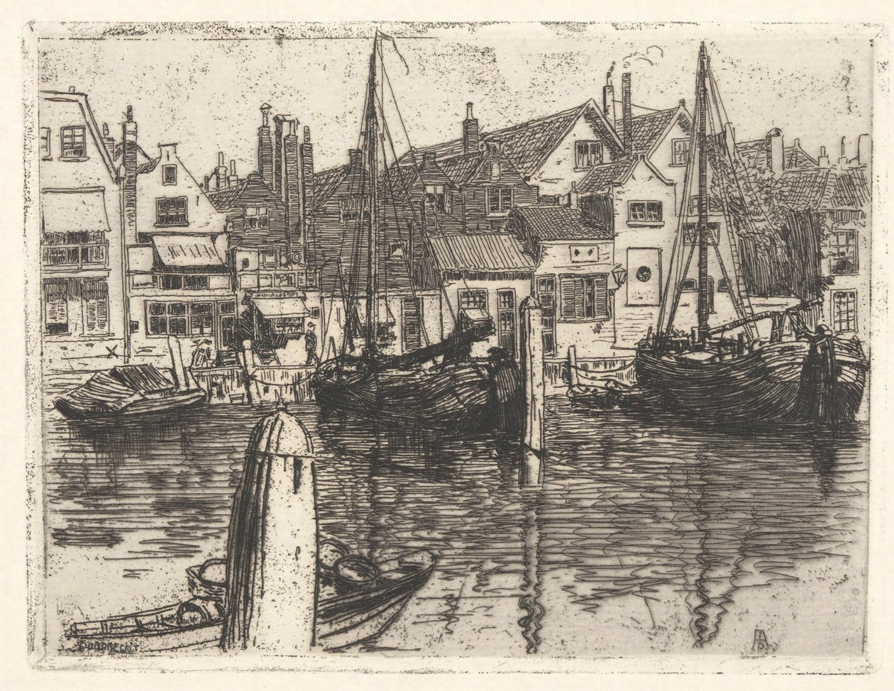 Maas i Dordrecht av George Charles Aid
