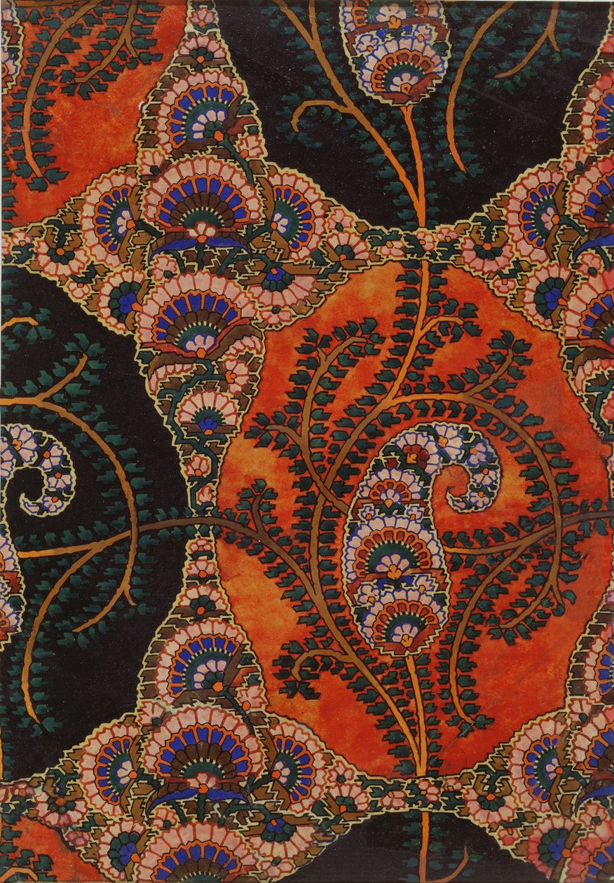 Stoffdesign for Paisley sjal, ca. 1871 av George Charles Haite
