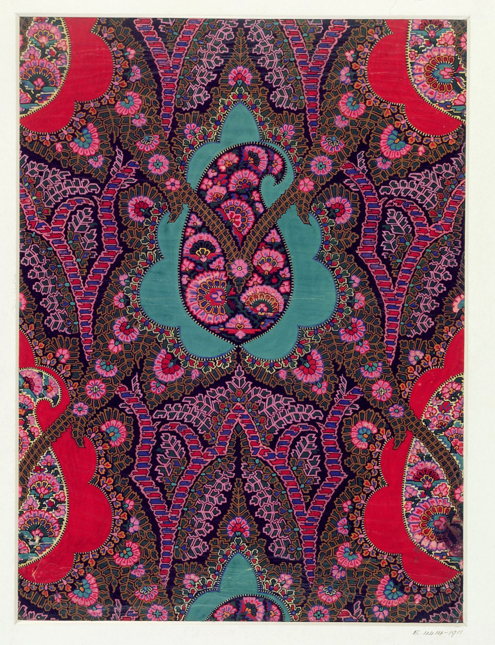 Stoffdesign for Paisley sjal, ca. 1871 av George Charles Haite
