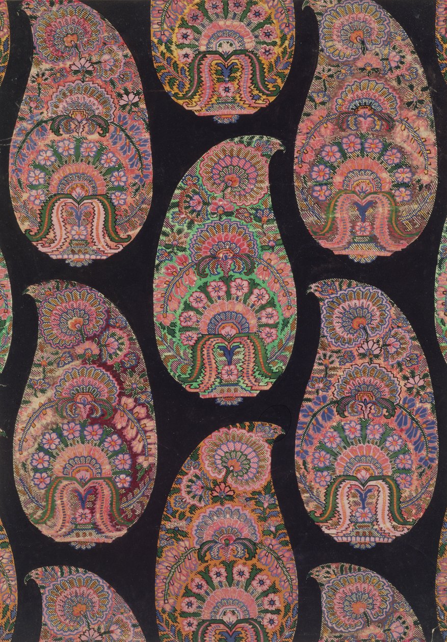 Stoffdesign for Paisley sjal, ca. 1871 av George Charles Haite