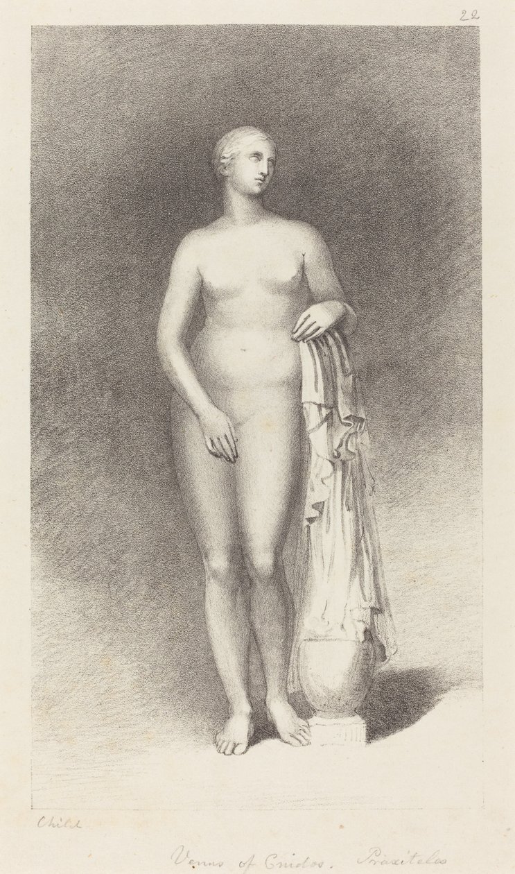 Venus of Cnidos, av Praxiteles av George Childs after John Flaxman