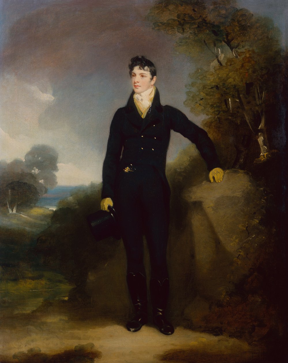 Portrett av en adelsmann, antatt å være jarlen av Limerick (olje på lerret) av George Chinnery