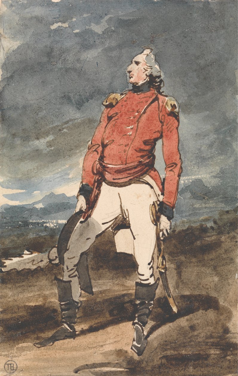 Studie for portrett av en militæroffiser av George Chinnery